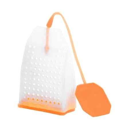 

Silicone Reusable Tea Bag Tea Infuser Strainer Loose Leaf Filters Steeper for Tea Cups Mugs Teapots (Orange)