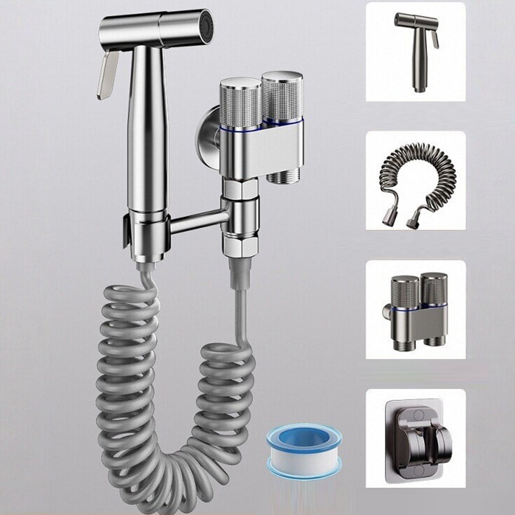 Dleadar Toilet High Pressure Flushing Nozzle Faucet Companion Bathroom Bidet Nozzle Set House