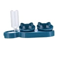 thumbnail image 2 of Juego de cuencos 3 en 1 para gatos, comedero automático inclinado a 15 degree, para cachorros, perros pequeños o medianos, gatos y gatitos. Azul, 2 of 8
