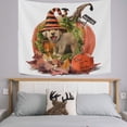 thumbnail image 2 of GZHJMY Tapestry Wall Hanging Autumn Pumpkin Animal Puppy Dog Tapestry Decorative Wall&nbsp;Blanket&nbsp;Bedding Tapestry for Bedroom Living Room Dorm 80"x60" Gift Decor, 2 of 7