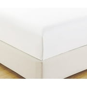 QUEEN size, WHITE Solid Fitted Bed Sheet - Super Silky Soft - SALE - High Thread Count Brushed Microfiber - 1500 Series-Wrinkl