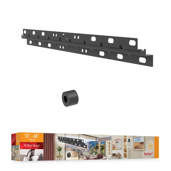 Barkan Fixed TV Wall Mount 13 - 58 inch Low Profile Fall Proof 5 Year Warranty