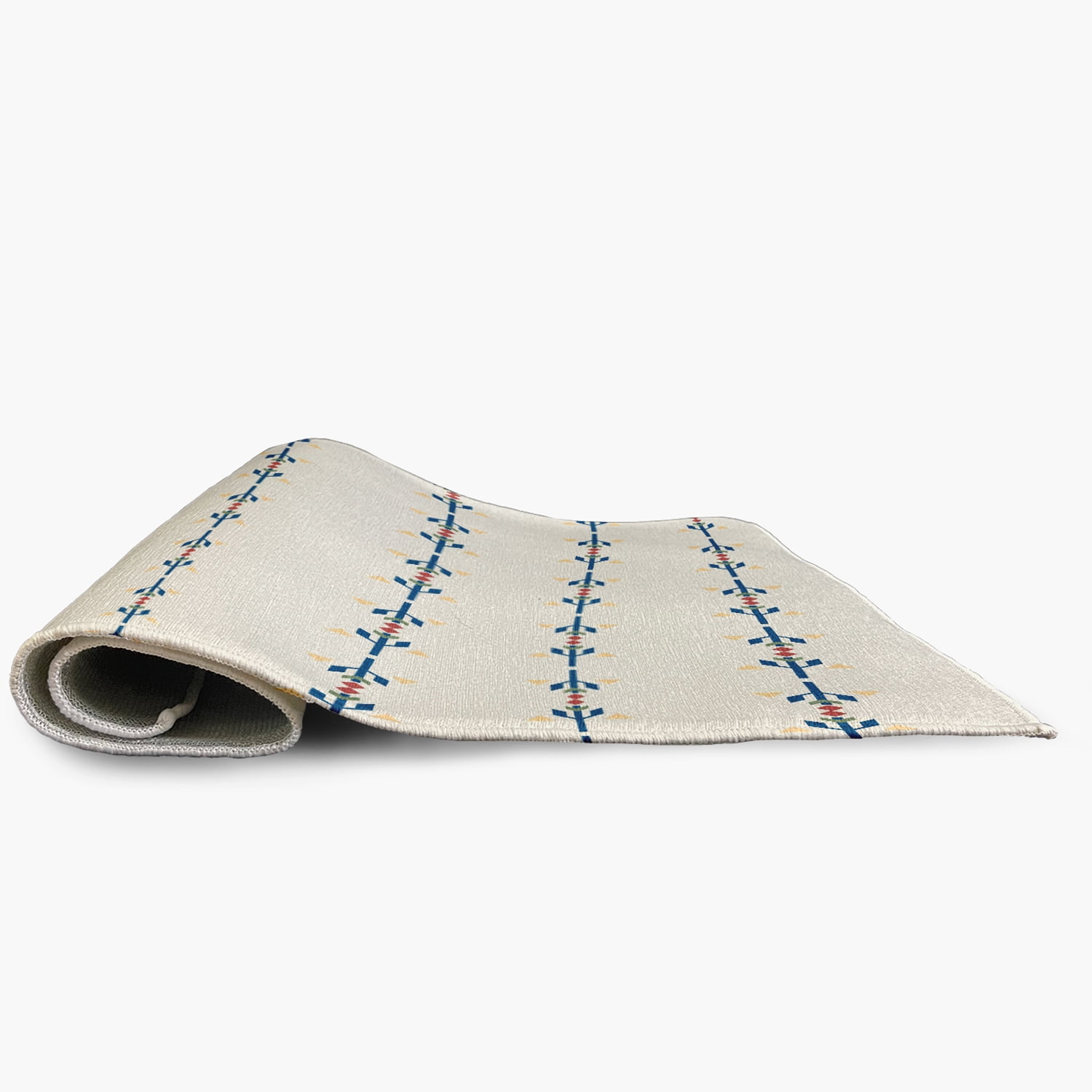 Simply Daisy 5' x 7' Dark Cobalt Blue Jodhpur Stripe Spring Chenille Indoor/Outdoor Rug