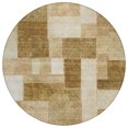 thumbnail image 2 of HomeRoots 605875 8 ft. Terra Cotta, Beige & Brown Round Geometric Washable Indoor & Outdoor Area Rug, 2 of 5