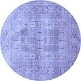 thumbnail image 1 of Ahgly Company Indoor Round Persian Blue Traditional Area Rugs, 5' Round, 1 of 4