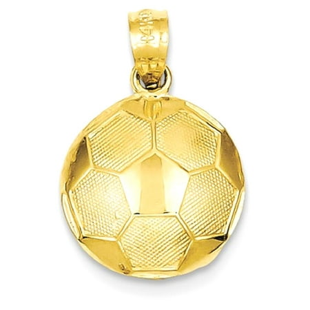 Gold Dolphin Heart - 14kt Yellow Gold Soccer Ball Pendant Charm Necklace Sport Fine Jewelry Ideal Gifts For Women Gift Set From Heart
