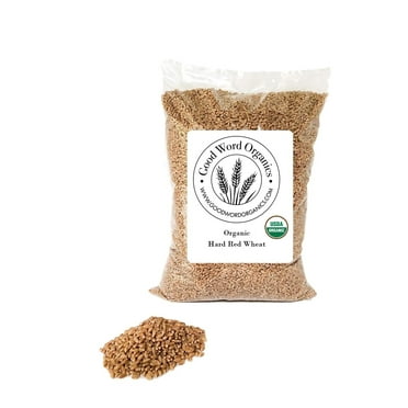 Good Word Organics Non-GMO Certified Organic Hard Red Wheat Berries Bulk Grains 5 lbs