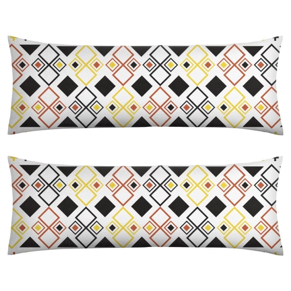 Tribal Patterns Rustic Body Pillow Cover 20x54 - Artistic Long Pillow Case with Invisible Zipper - Bohemian & Nordic Style - Soft & Cozy Pillowcase