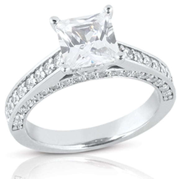 Pompeii 1 5/8ct Heirloom Pave Diamond Ring 14K White Gold (H/I,SI2)