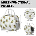 thumbnail image 6 of Lunch Bag Lunch Box for Women Reusable Insulated Lunch Bags,Water-Resistant Avocado Pattern Cooler Lunch Tote Bag, Large Capacity for Work Travel Picnic, 6 of 6