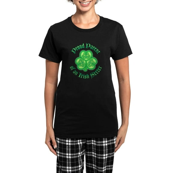 CafePress - Irish Setter Parent Women's Dark Pajamas - Women's Short Sleeve Print T-Shirt and Pants Dark Cotton Pajama Set