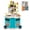 Blue, variant on Costway Kids Kitchen Playset with Sounds Lights Steam Play Sink 113 PCS Accessories Pink