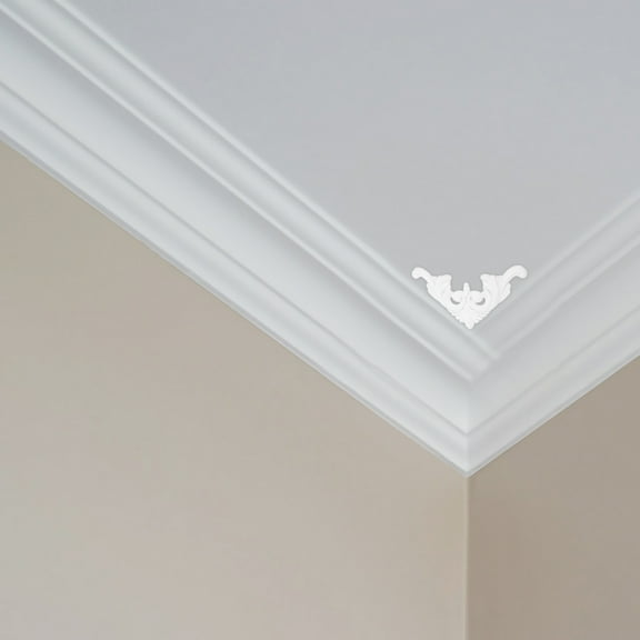 PAMINGONO Corner Onlay Applique Decorative Ceiling Medallion Ps White 1Set