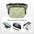 thumbnail image 5 of Picia Cute Chubby Frog Print Square Double-Layer Waist Bag Mini Adjustable Waist Belt Bag Exercise Running Travel Hiking, 5 of 9