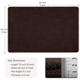 thumbnail image 2 of Pure Era Non-Slip Carpet Stair Tread Landing Mat Indoor Doormat Floor Mat Shag Soft for Kitchen Bathroom Washable 2’x3’ Deep Brown, 2 of 6