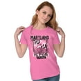 thumbnail image 3 of Maryland is for Crab MD Flag Souvenir Womens Fitted Plus Size Graphic Tee Brisco Brands 2X, 3 of 5