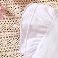 thumbnail image 4 of CAUYDY Toddler Baby Girl Summer Clothes Ruffled Sleeve Ribbed Knit T-Shirt Tops Cute Floral Shorts Set 2Pcs Outfits 2-8Y Girls Summer Set 1-4 Years (Sizes 12-18 Months,H03-Green), 4 of 8