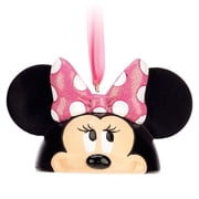 disney parks minnie mouse resin christmas ear hat ornament new with tags