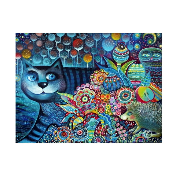 Trademark Fine Art 'Indigo Cat' Canvas Art by Oxana Ziaka
