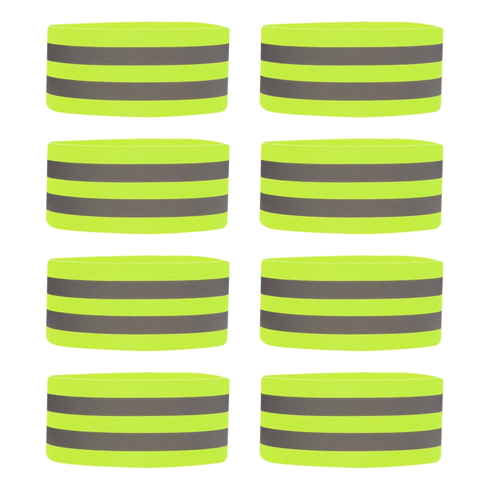 Lot De 4 Bandes Réfléchissantes élastiques – Noir/vert, Visibles 300m, Réglables 50cm – Pour Vélo, Jogging, Randonnée – Protection Pantalon Et Sécurité Nuit