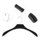 thumbnail image 3 of Perchas de armario antideslizantes de 4 piezas Unique Bargains con gancho plano negro, 3 of 5