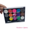 thumbnail image 1 of Kit de pintura corporal yeacher 15 colores Brillo a base de agua, 1 of 8