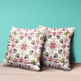 thumbnail image 4 of Venetian Flower Paisley Duo Indoor/Outdoor Pillow with Removable Cover in Pink Yellow26x26, 4 of 5