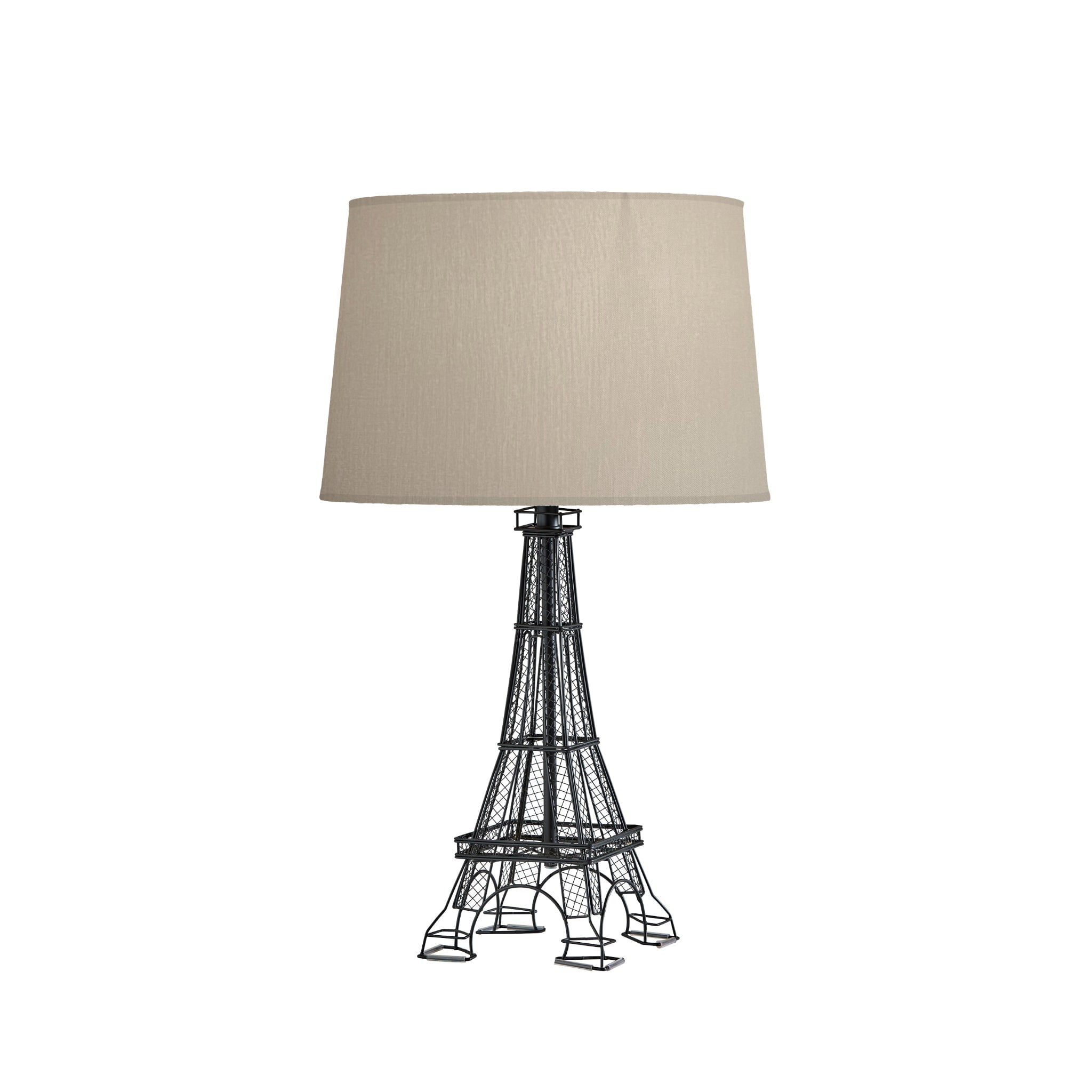 Simplee Adesso Eiffel 3-Way Switch Table Lamp with Fabric Drum Shade