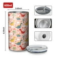 thumbnail image 4 of 20oz Coffee Tumblers Pink Cartoon Dinosaurs Clouds Palm Trees Pattern Stainless Steel Vacuum Insulated Travel Tumbler Coffee Cups Mug with Lid and Straw with Cleaning Brush for Cold & Hot Drinks, 4 of 5