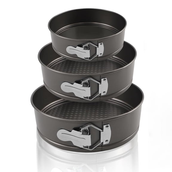 7", 8", 9"  Cake Pan, Round Carbon Steel Pan Cake Baking Mold Springform Pan, Leak-Proof with Nonstick Removable Bottom, Round Cake Pans Set of 3 pcs