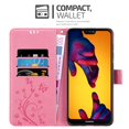 thumbnail image 3 of Cadorabo Flower Case for Huawei P20 LITE Cover Book Wallet Screen Protection PU Leather Flip Magnetic Etui, 3 of 8