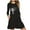 Black, variant on Lovzfmll Skater Dresses for Women, Women's Printed Long Sleeve Pockets Casual Dress Loose Dresses Army Green 2XL
