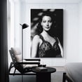 thumbnail image 3 of Classic Actresses Ava Gardner Black And White Sexy Poster Wall Art Poster Gifts Bedroom Prints Home Decor Hanging Picture Canvas Painting Posters 16x24inch(40x60cm), 3 of 6