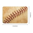 thumbnail image 3 of Haiem Vintage Baseball Front Door Mat Indoor Outdoor Entrance, Waterproof All-Season, All-Weather Doormat, Durable Flannel Fabric, Fade Resistant, Low Profile, 16x24in, 3 of 9