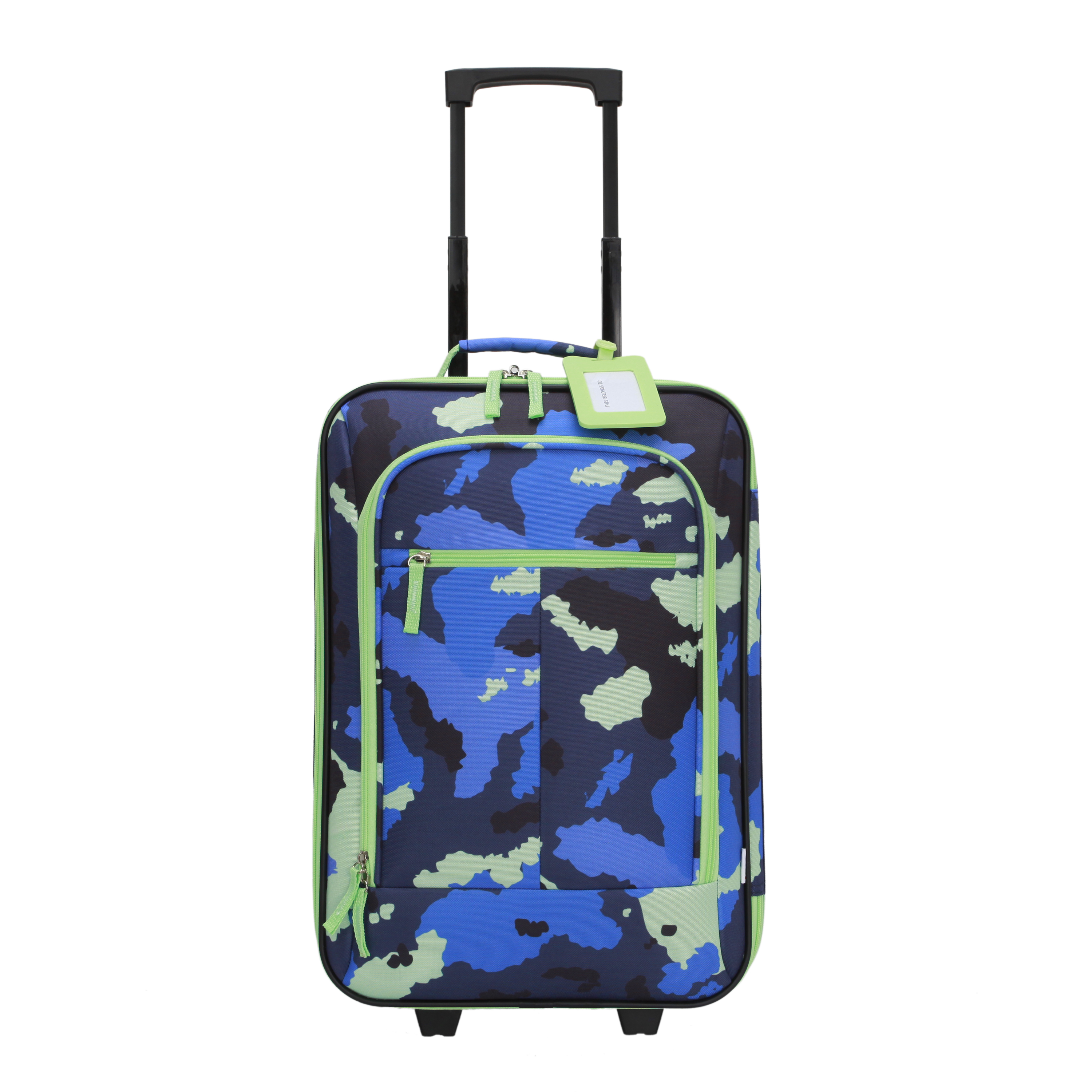 CRCKT 4 Piece 18-inch Soft side Carry-on Kids Luggage Set, Blue Camo - image 2 of 23