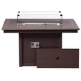 thumbnail image 2 of WestinTrends Helios 46" Modern Outdoor 55,000 BTU Patio Gas Propane Rectangle Deck Fire Pit Table (Rocks Not Included), Dark Brown, 2 of 14