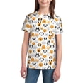 thumbnail image 2 of Fuzoiu Dog Faces Print Youth Short Sleeve T-Shirt,Youth Dry-Fit Active Athletic T-Shirt,Short Sleeve Tops Tees for School, Sports, and Casual Wear, 2 of 6