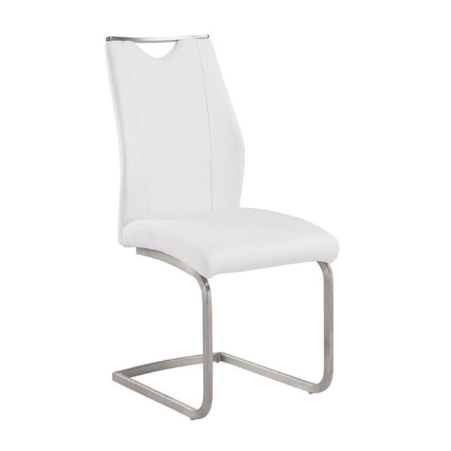 Armen Living Bravo Dining Chair, White (Set of 1)
