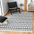 thumbnail image 2 of SAFAVIEH Moroccan Tassel Fallon Southwestern Shag Area Rug, Ivory/Black, 5'5" x 7'7", 2 of 8