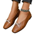 thumbnail image 4 of Willtoo Women Cute Ballet Flats with Bowtie Square Toe Comfortable Slip On Casual Office Work Flats Lightweight Fashion Dress Shoes, 4 of 5