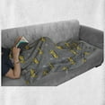 thumbnail image 6 of Motorcycle Soft Flannel Fleece Throw Blanket, Scooters Pattern on a Greyscale Background with Hand Drawn Stars, Cozy Plush for Indoor and Outdoor Use, 60" x 80", Yellow Black and Grey, by Ambesonne, 6 of 6