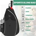 thumbnail image 2 of Bxaolu Tennis Bag, Tennis Sling Backpack Crossbody Water Resistant for Men Women, Singles Shoulder Racket&nbsp;Bag&nbsp;Compatible for Pickleball Badminton Rackets, Black, 2 of 8
