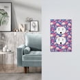 thumbnail image 5 of Disketp white Skull blue flower Decorative Light Switch or Outlet Wall Plate with Safety Cover-Style S, 5 of 6