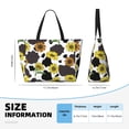 thumbnail image 2 of Yiaed Sunflowers Country Print Large Capacity Beach Travel Bag - Waterproof Zipper Vacation Tote for Sandproof Storage, and Camping, 2 of 5