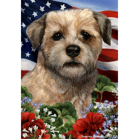 Border Terrier - Best of Breed Patriotic I Garden