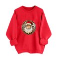 thumbnail image 3 of Uootdi Gift Christmas Sweatshirt for Women Cute Santa Claus Print Graphic Pullover Sweaters Winter Clothing for Women, 3 of 8
