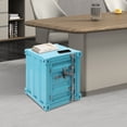 thumbnail image 2 of ToppiJoy Industrial Style End Table, Creative Vintage Container Cabinet with Combination Lock, Iron Bedside Table for Bar, Home (Blue), 2 of 28
