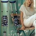 thumbnail image 2 of COEQINE Dragonfly Crutch Pouch Crutch Accessories Storage Pouch Underarm Crutch Bag with Front Pockets and Drink Holder Crutch Accessories Bag for Adults, Seniors, Kids, 2 of 7