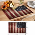 thumbnail image 6 of Vintage American Flag Placemats Set of 1, Red White Striped Star Independence Day Non-Slip Place Mats Washable Table Mats for Kitchen Dining Table Decorations Indoor/Outdoor, 6 of 9