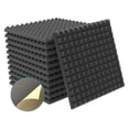 thumbnail image 1 of 12 Pack Acoustic Foam Self-adhesive Pyramid Foam,sound Insulation Sound Absorber For Sound Studio G, 1 of 5